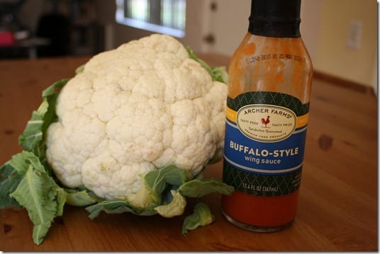 cauliflower and buffalo sauce