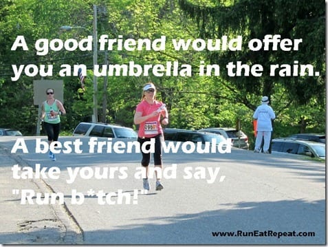 a good friend would offer you an umbrella