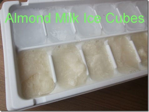 almond milk ice cubes