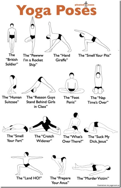 funny yoga poses name