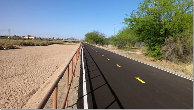 running in tucson along the river path