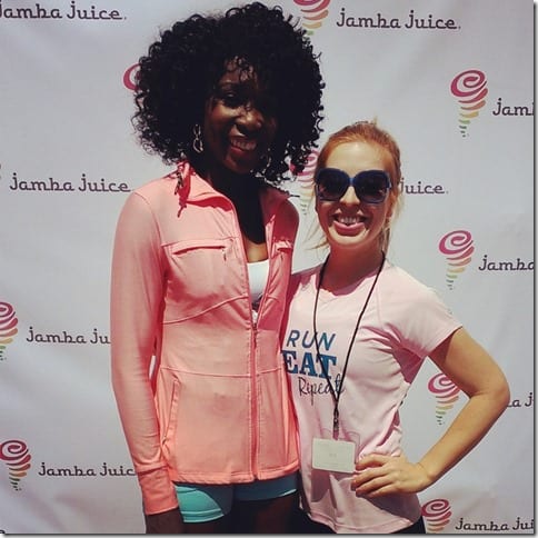 me and Venus Williams at Jamba Juice event