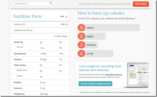 online calorie counter