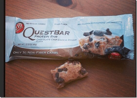 quest chocolate chip bar