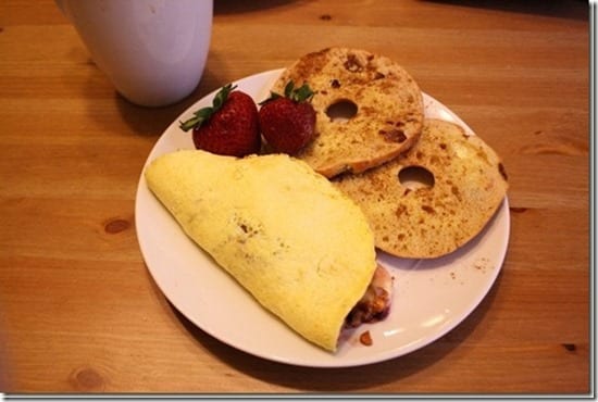peanut butter and jelly omelet