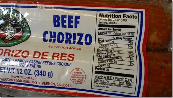 beef chorizo