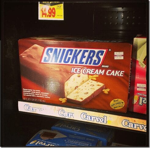 snickers ice cream cake