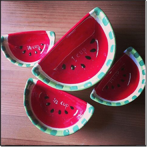 watermelon measuring cups