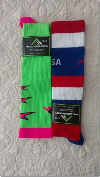 procompression fourth of july socks for race