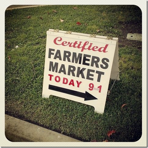 Farmer's market sign