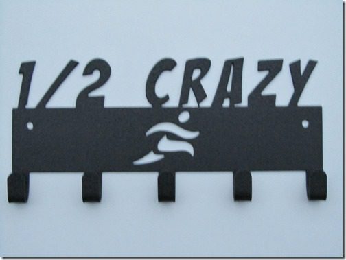 half marathon crazy medal hanger