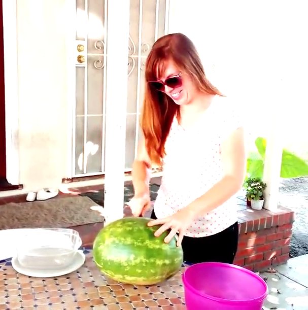 Watermelon Carving and Running and Eating