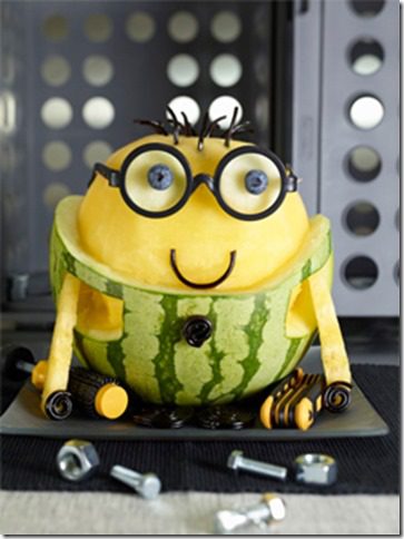 minion watermelon carving