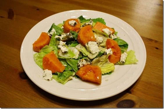 Roasted Sweet Potato and Goat Cheese Salad