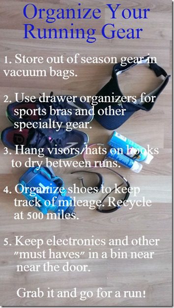 how to organize your running gear fast