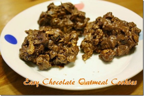 chocolate oatmeal cookies recipe