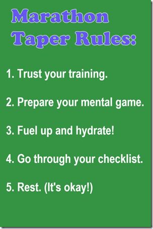 marathon taper rules