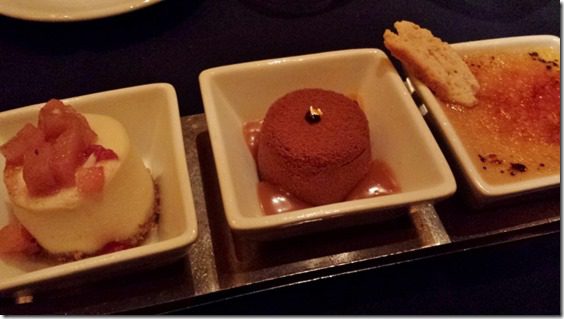 The Wave in the Contemporary Hotel dessert flight