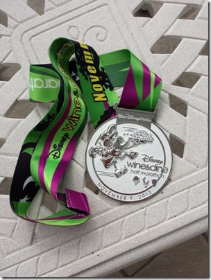 disney half marathon medal wine and dine