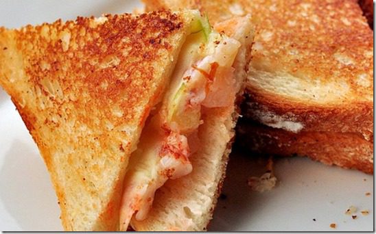 lobster and sriracha grilled cheese