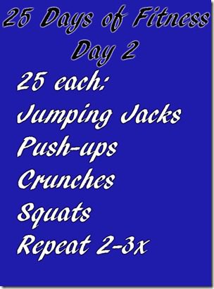 25 days of fitness day 2