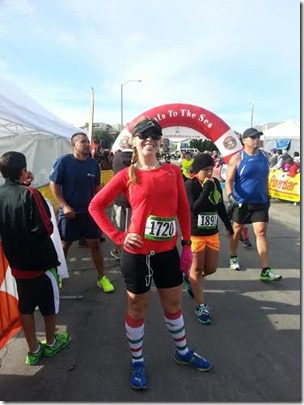 santa to the sea half marathon finish line (371x495)