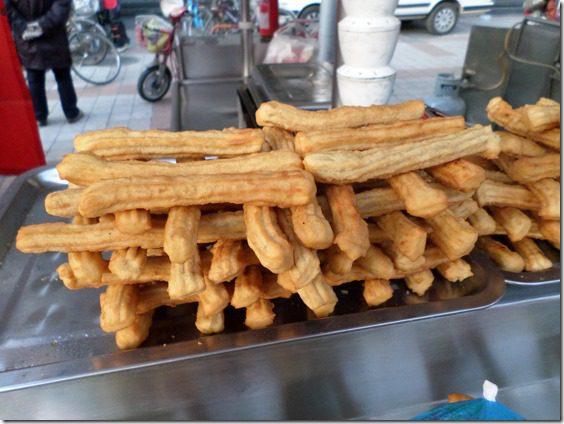 fried dough sticks in china street food 