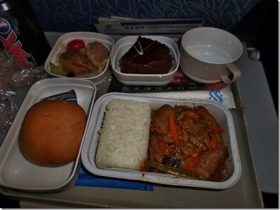 airplane meal from beijing travel food blog update