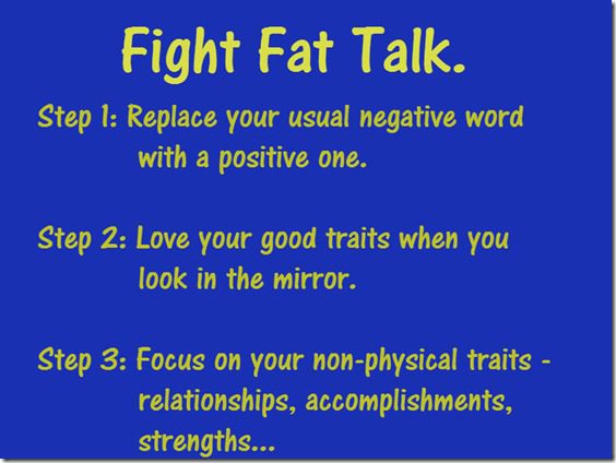 fight fat talk steps