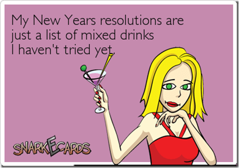 new years resolution e card mixed drinks