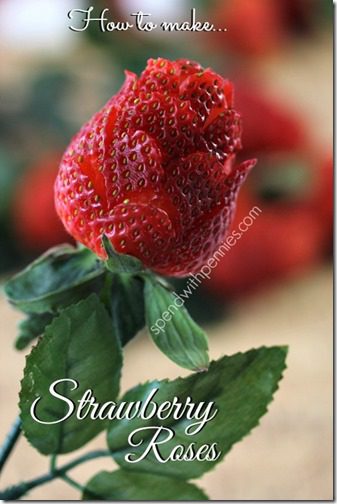 how to make strawberry roses