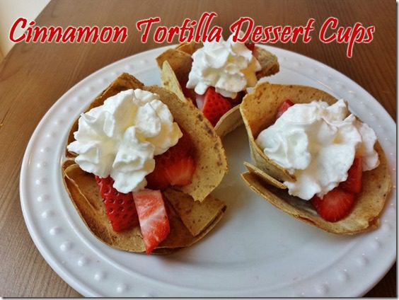 sweet cinnamon tortilla dessert cups