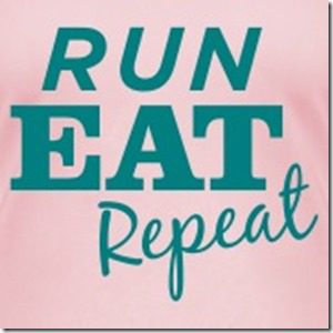 run eat repeat logo pink and green