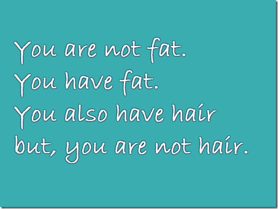 you are not fat
