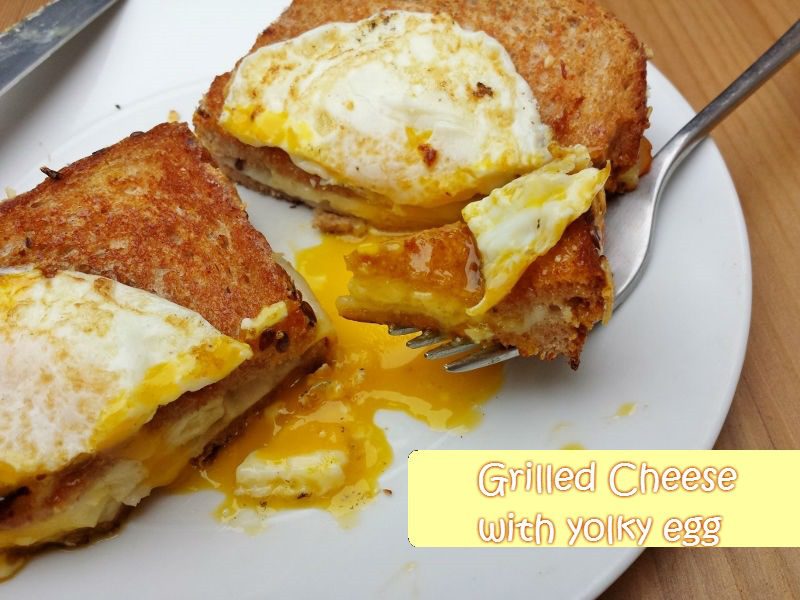 Grilled Cheese Topped with Egg
