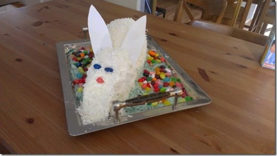 how to make an easter bunny cake