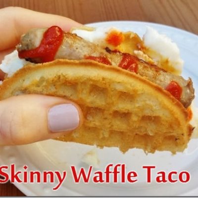 Skinny Waffle Taco Recipe inspired by Taco Bell’s Waffle Tacos