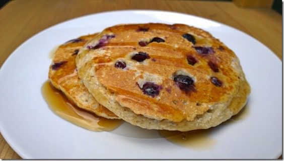 healthy blueberry pancakes whole grain protein recipe