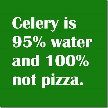 celery is not pizza