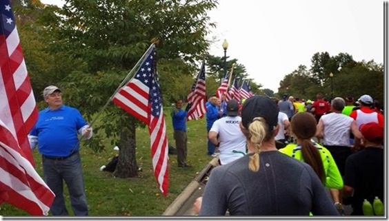 flags at marine corps marathon