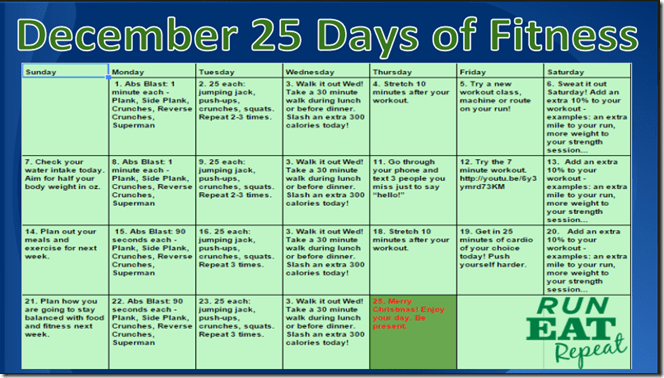 25 days of fitness RER