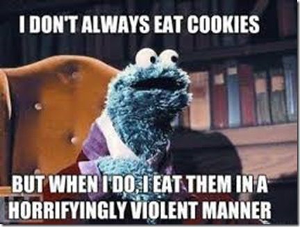 eating cookies
