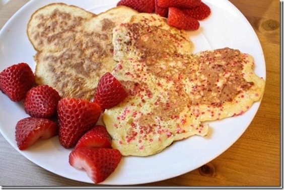 heart shaped pancakes healthy