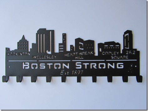 boston strong medal hanger with miles
