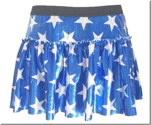 blue sparkle skirt