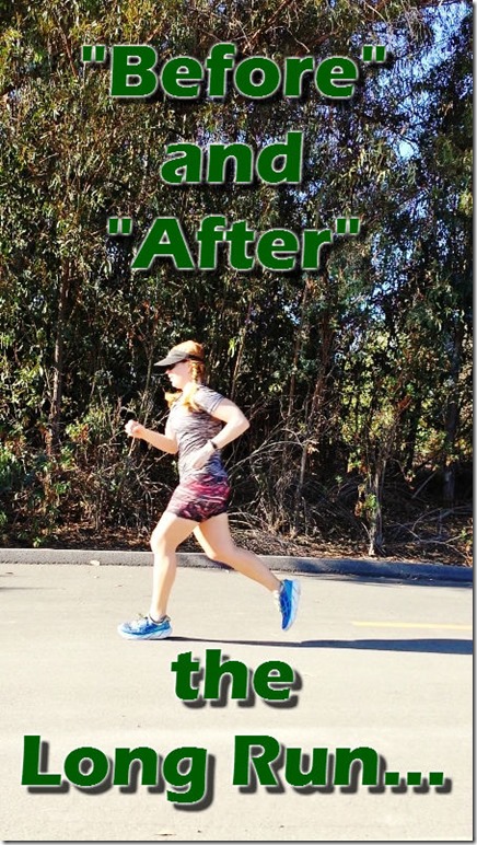 before and after long run marathon training blog