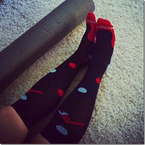 procompression polka dot socks