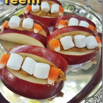 Healthy Halloween Snack Teeth