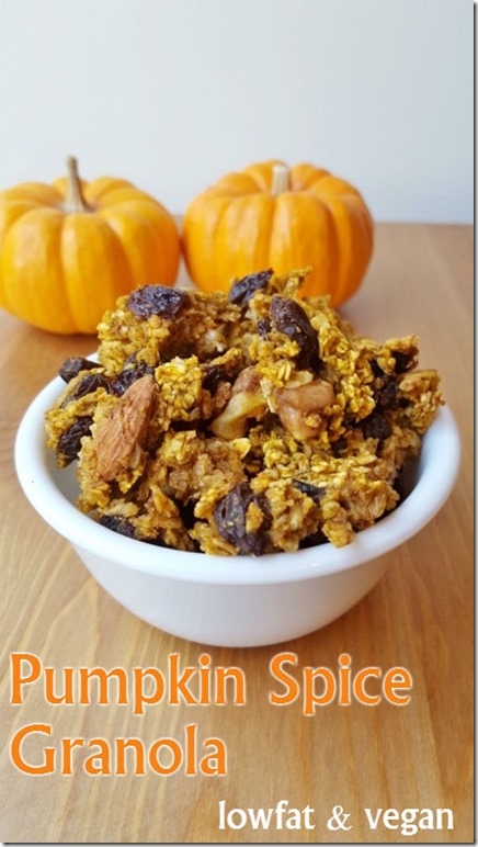 pumpkin spice granola recipe low fat vegan