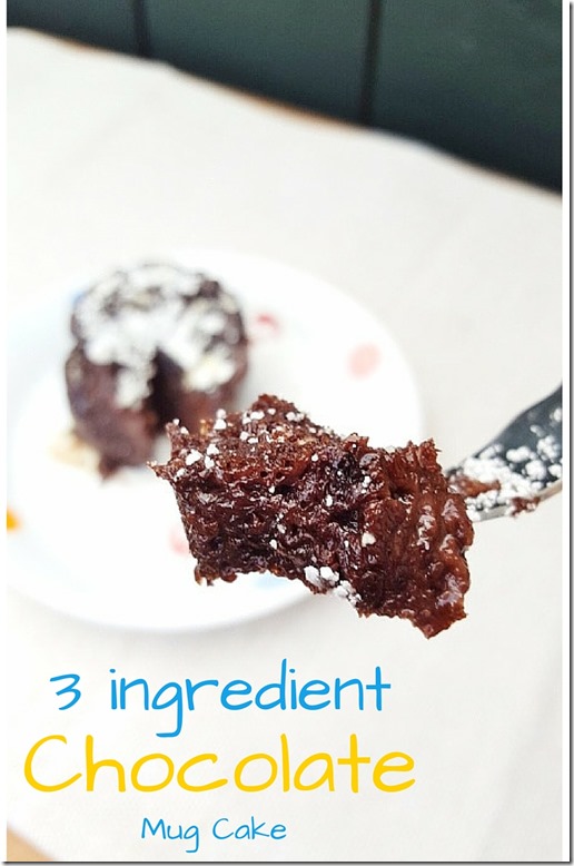 3 ingredient mug cake